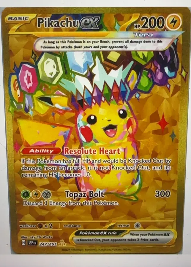 Photograph of Pikachu ex